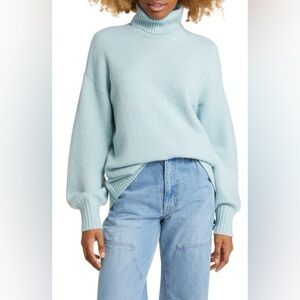 BP. Oversized Turtleneck Sweater Women’s Size XL Blue Sterling
